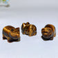 0.9" Yellow Tiger's Eye Pig Carvings Bulk Wholesale