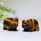 0.9" Yellow Tiger's Eye Pig Carvings Bulk Wholesale