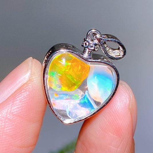 Rainbow Opal Chips Pendant Wholesale