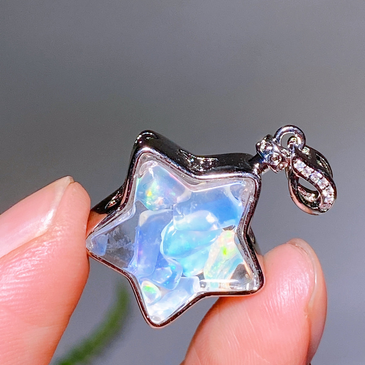Rainbow Opal Chips Pendant Wholesale