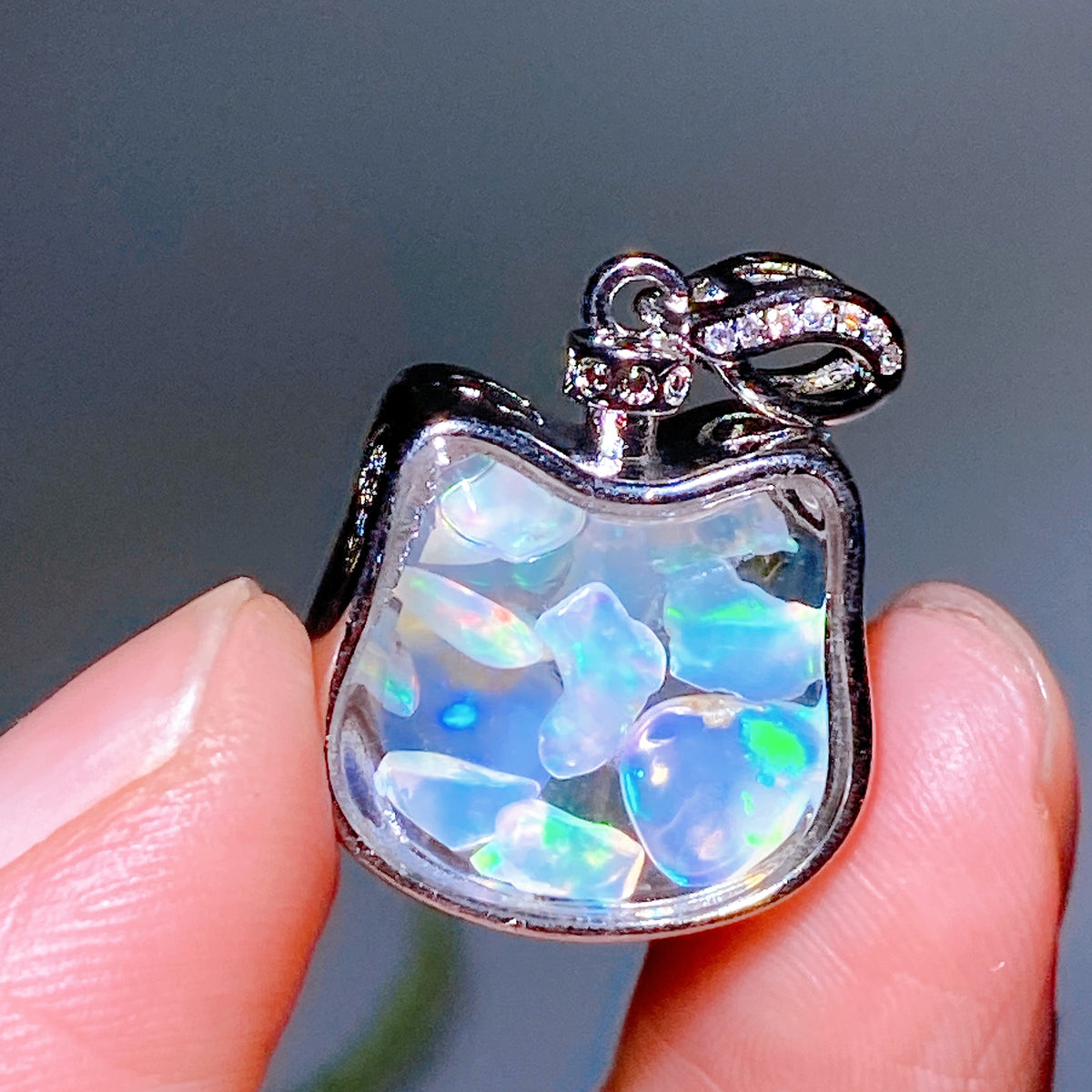 Rainbow Opal Chips Pendant Wholesale