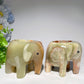 2.5" Green Afghan Jade Elephant Candle Holder Carvings Crystal Healing Bulk Wholesale