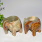 2.5" Green Afghan Jade Elephant Candle Holder Carvings Crystal Healing Bulk Wholesale