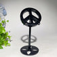 2.3" Crystal Peace Sign Carvings with Stand Bulk Wholesale