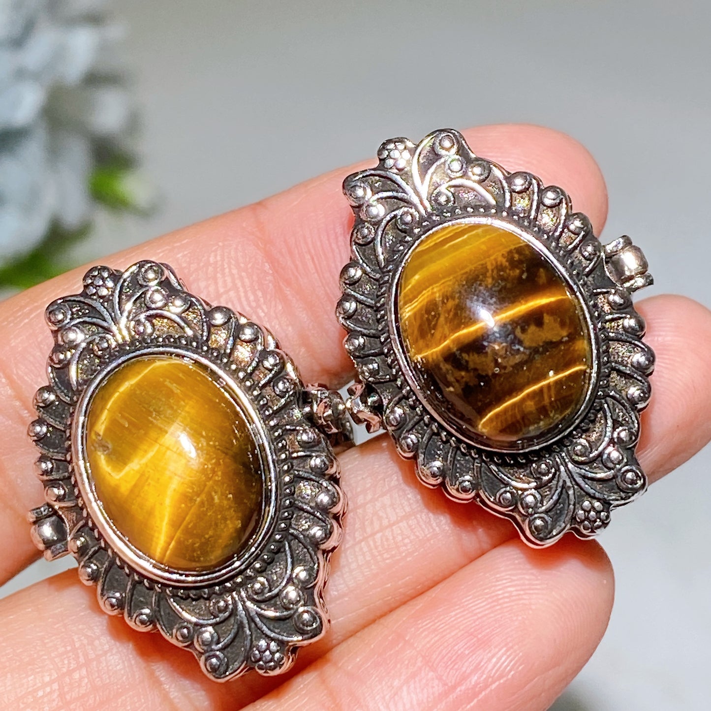 Cooper Silver Plated Crystal Poison Ring Crystal Healing Bulk Wholesale