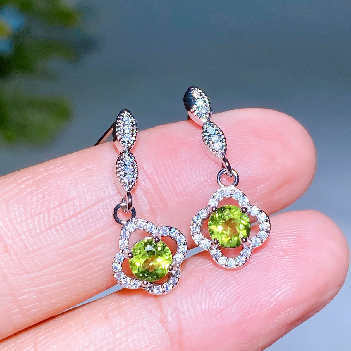 S925 Crystal Ear Stud Earring Crystal Healing Bulk Wholesale