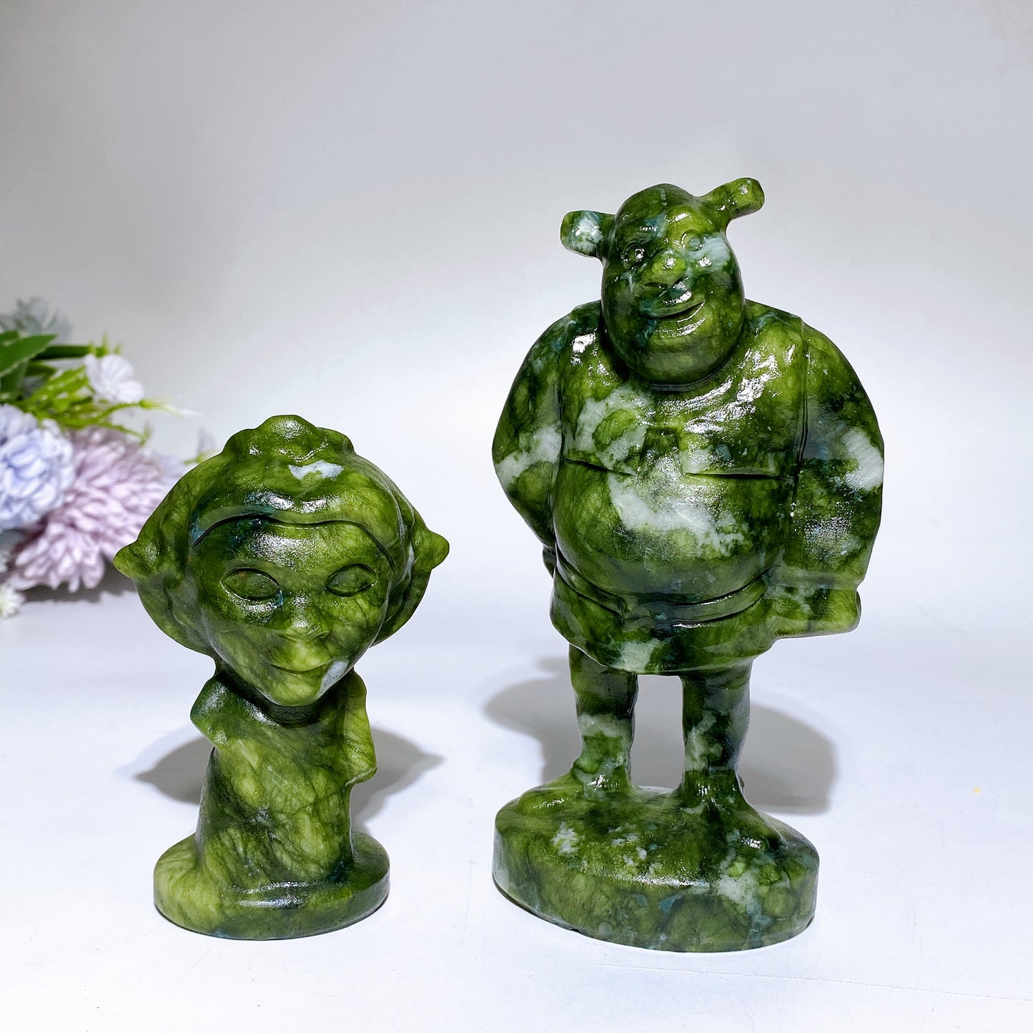 3.9"-5.9" Serpentine Cartoon Character Carving Crystal Healing Bulk Wholesale