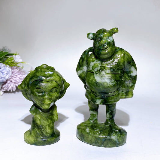 3.9"-5.9" Serpentine Cartoon Character Carving Crystal Healing Bulk Wholesale