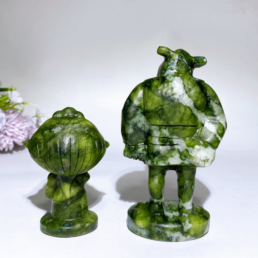 3.9"-5.9" Serpentine Cartoon Character Carving Crystal Healing Bulk Wholesale