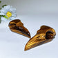 3.3“ Yellow Tiger Eye Raven Skull Crystal Carvings Bulk Wholesale