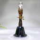 Metal Bell with Black Obsidian Sphere Clear Quartz Point Wholesale