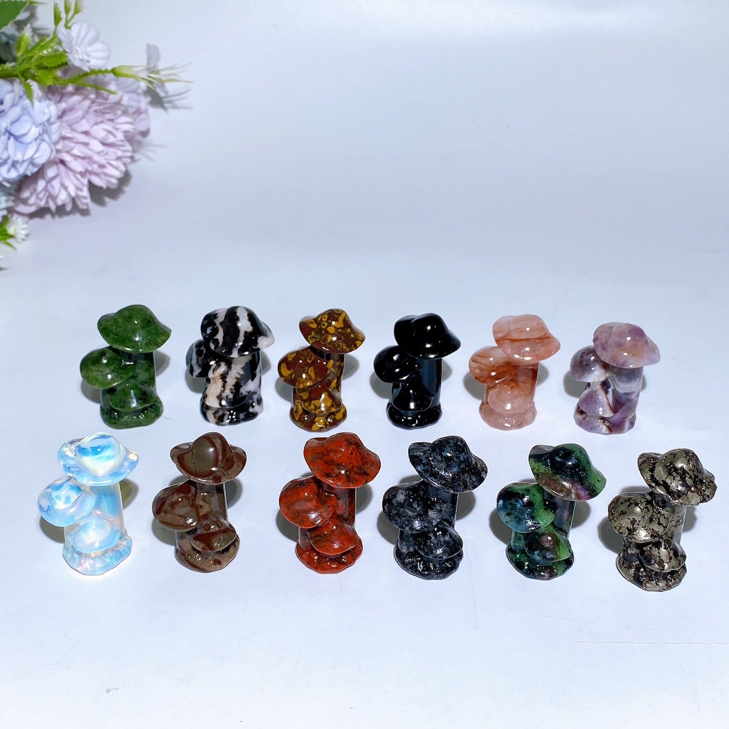 1.6" Crystal Mushroom Carving Crystal Healing Bulk Wholesale
