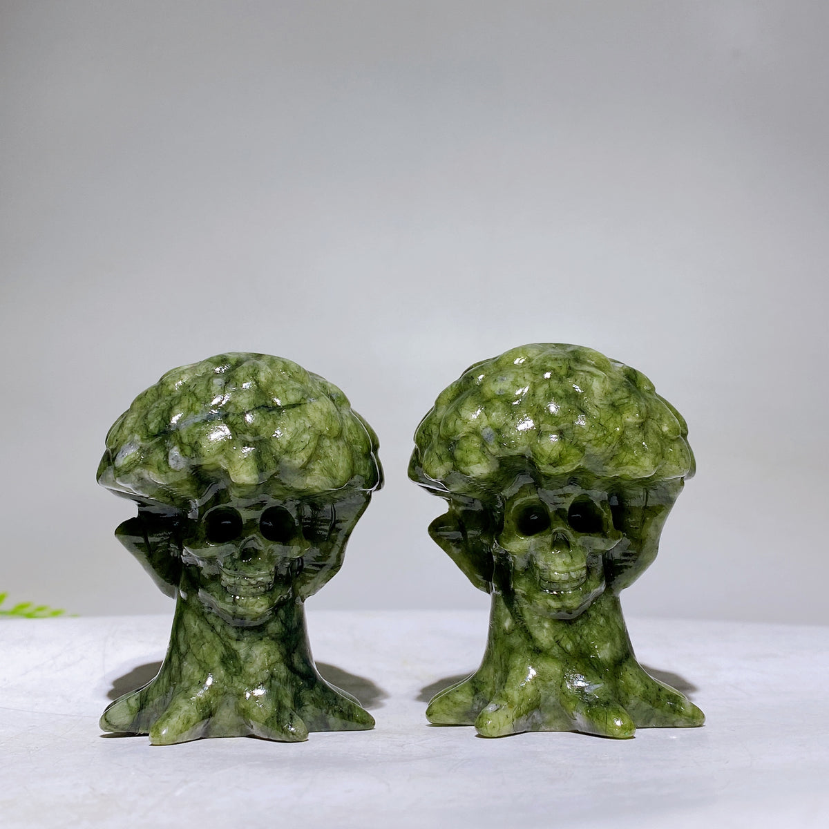 2.4" Serpentine Tree with Skull Face Carving Wholesale