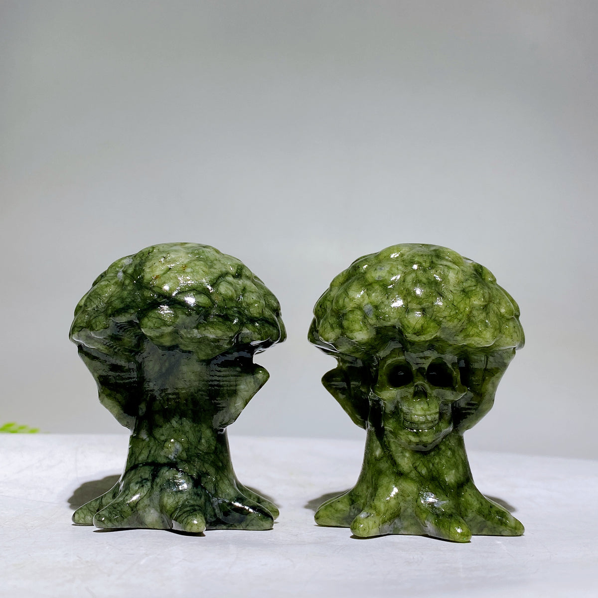 2.4" Serpentine Tree with Skull Face Carving Wholesale