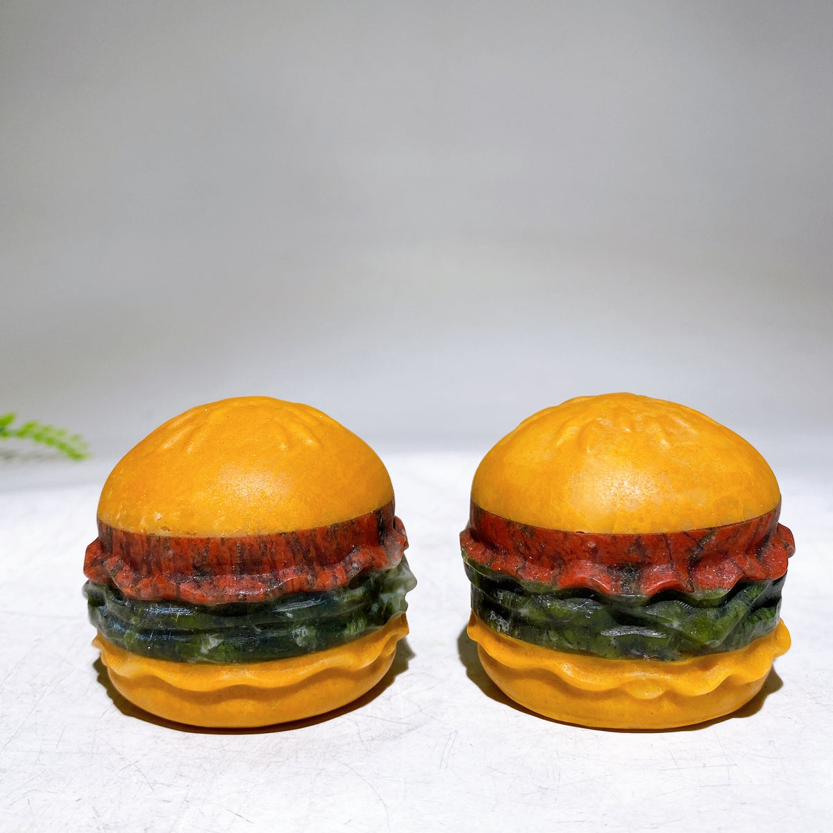 2.0" Yellow Jade Hamburger Carving Wholesale
