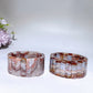 32mm Amethyst with Crazy Lace Agate Bangle Crystal Healing Bulk Wholesale