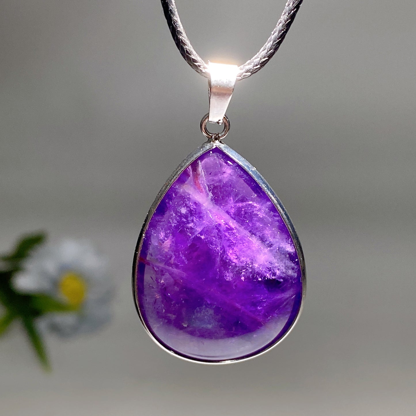 35mm Amethyst Water Drop Shape Pendant Bulk Wholesale