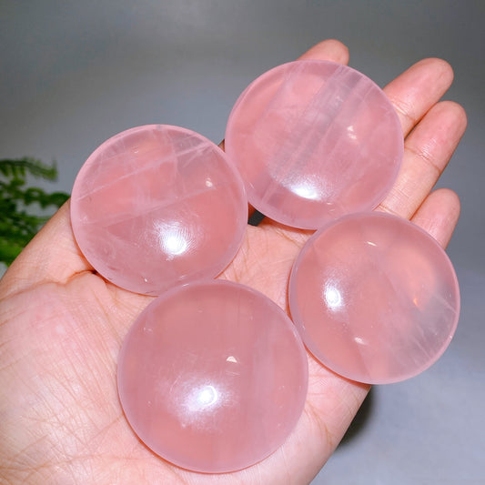 1.8"-2.0" High Quality Rose Quartz Round Palm Wholesale
