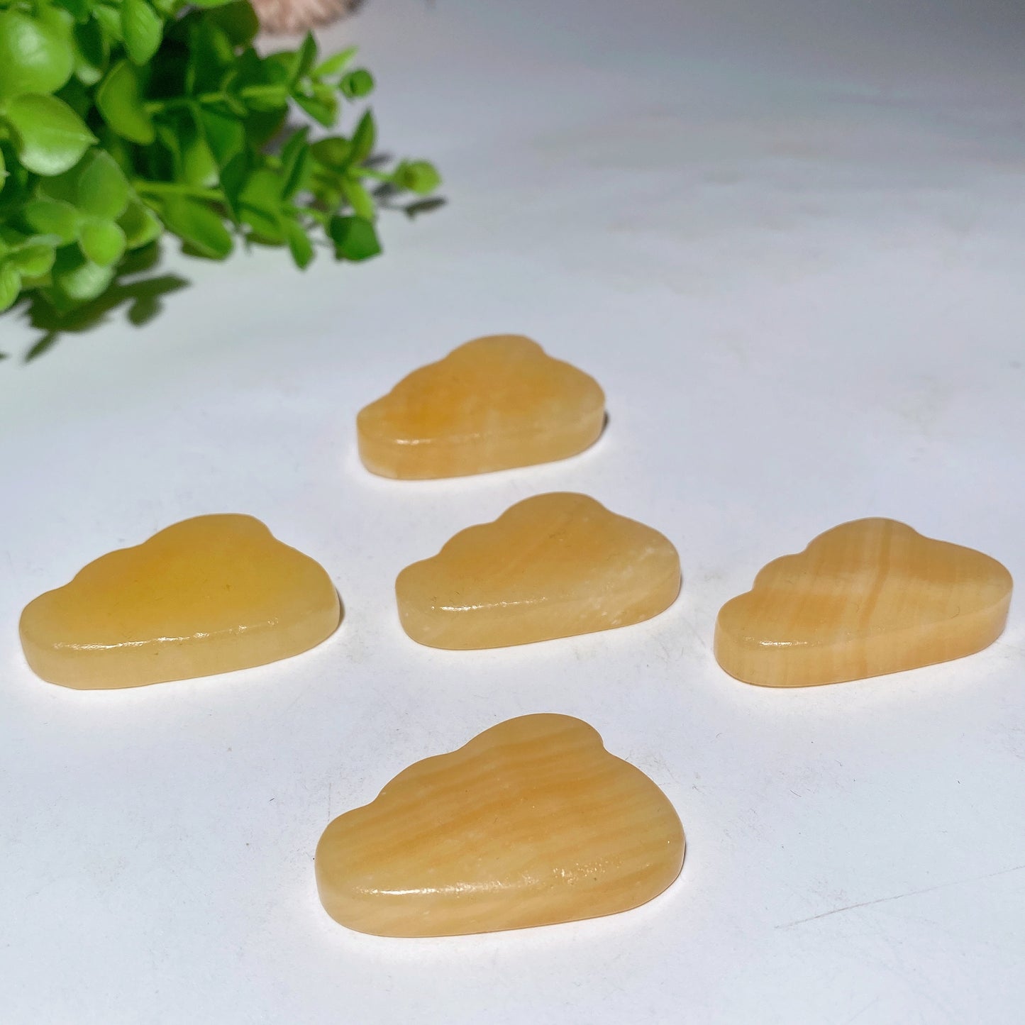 1.5" Orange Calcite Cloud Carvings Bulk Wholesale