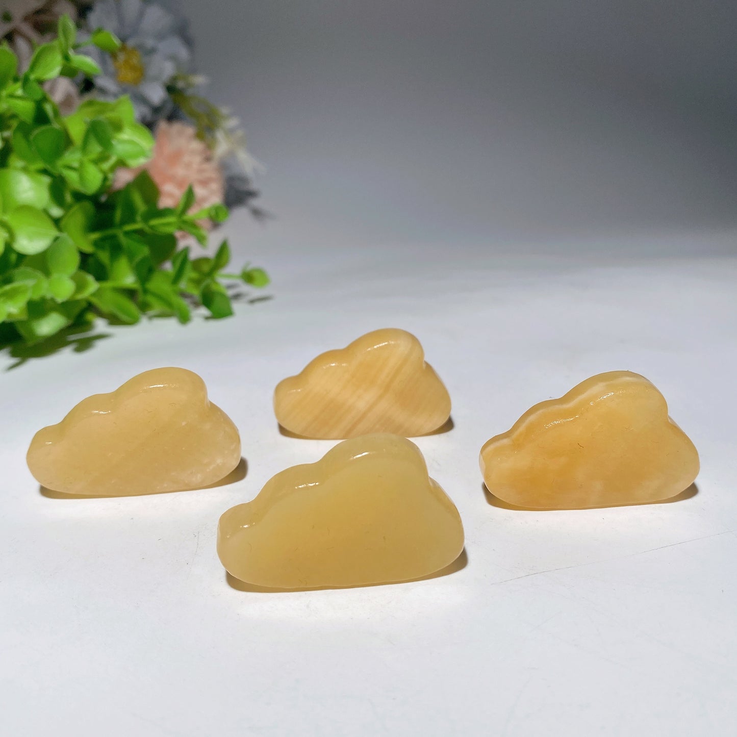 1.5" Orange Calcite Cloud Carvings Bulk Wholesale