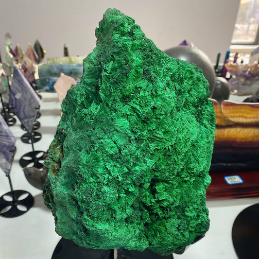 42cm Large Unique Raw Malachite Specimen with Stand Crystal Healing