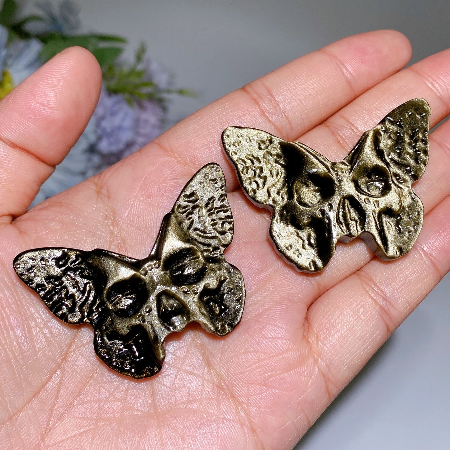 Crystal Skull Butterfly Carving Crystal Healing Bulk Wholesale