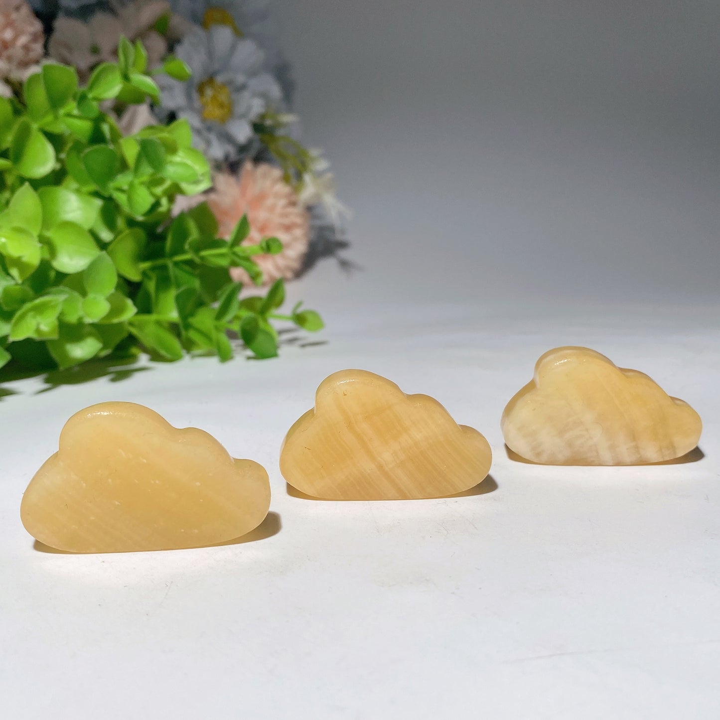 1.5" Orange Calcite Cloud Carvings Bulk Wholesale