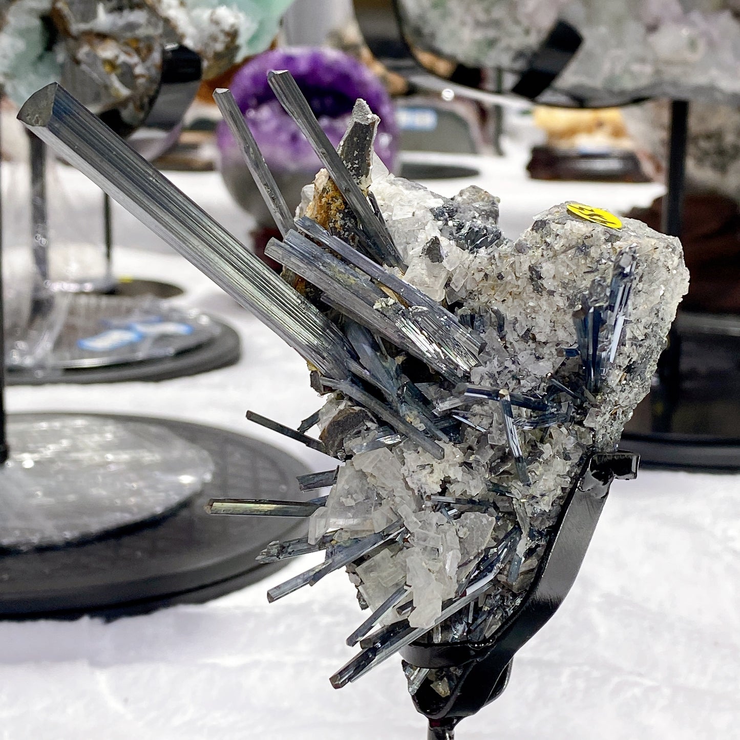 19cm Stibnite Specimen with Stand