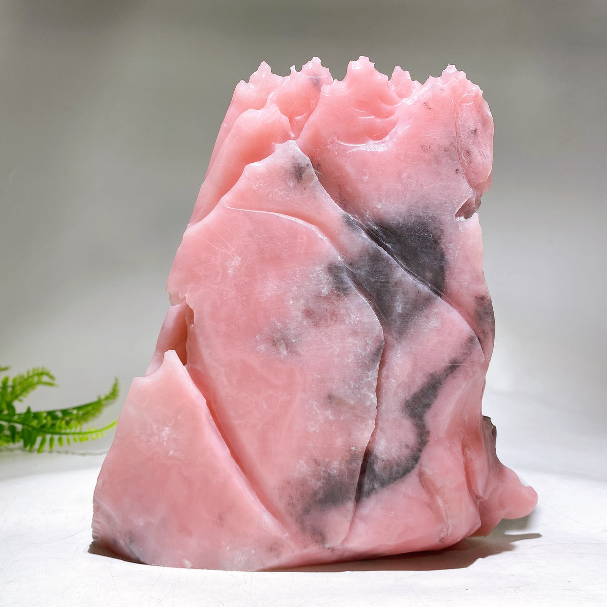 21cm Large Unique Pink Opal Wolf Carving Wholesale
