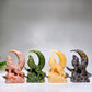 4.1" Crystal Wolf with Moon Carving Wholesale