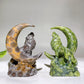 4.1" Crystal Wolf with Moon Carving Wholesale