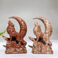 4.1" Crystal Wolf with Moon Carving Wholesale