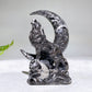 4.1" Crystal Wolf with Moon Carving Wholesale
