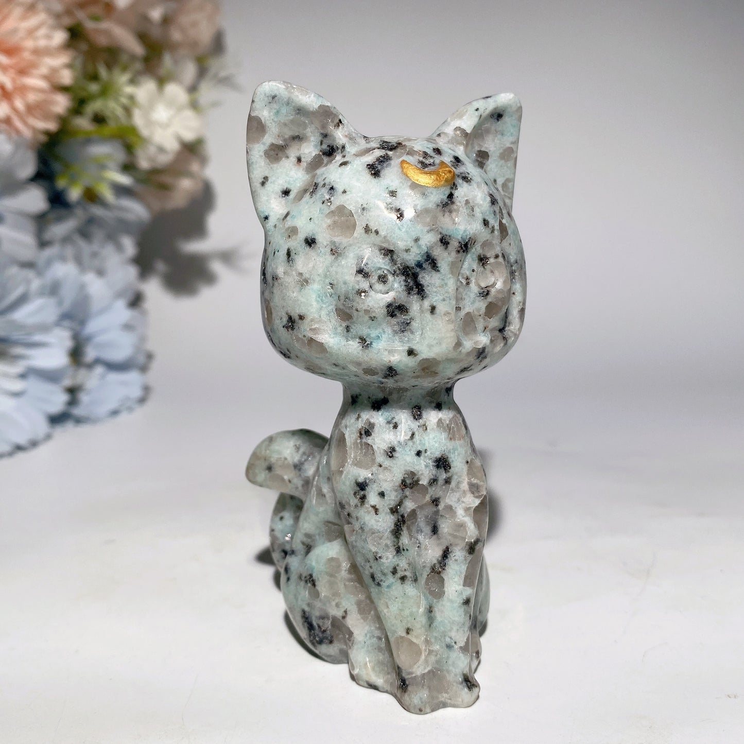 3.8" Mixed Crystal Cat Carvings Bulk Wholesale