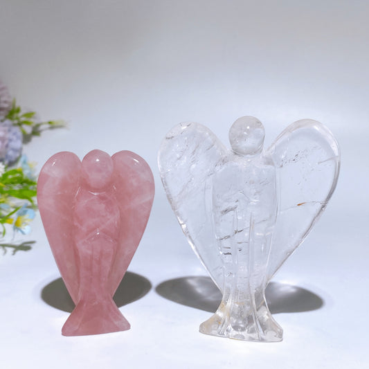 3.0"-3.7" Crystal Angel Carving Crystal Healing Bulk Wholesale
