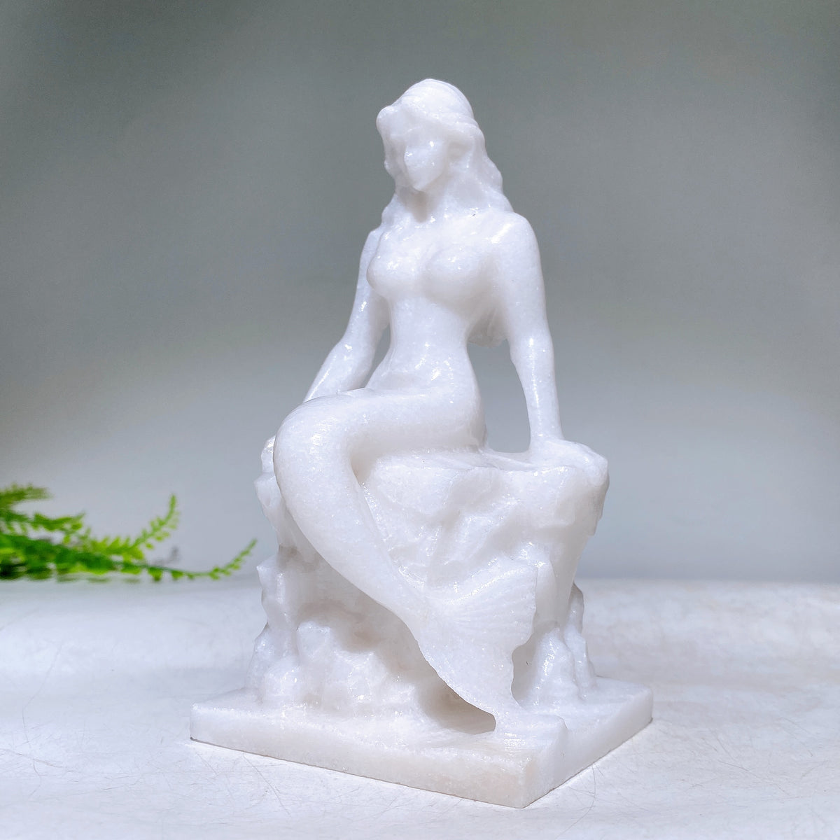 5.5" Natural Crystal Mermaid Carving Wholesale