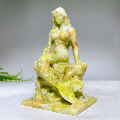5.5" Natural Crystal Mermaid Carving Wholesale