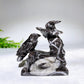 3.2" Natural Crystal Witch Raven Carving Wholesale