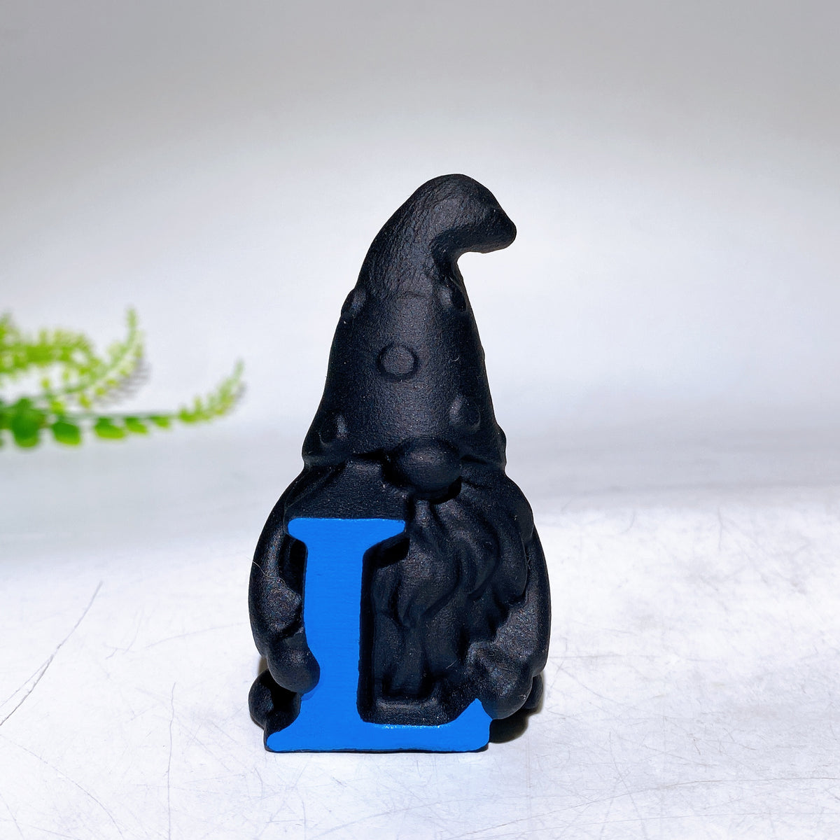 2.8" Black Obsidian Dwarf with 'LOVE' Letter Carving Wholesale