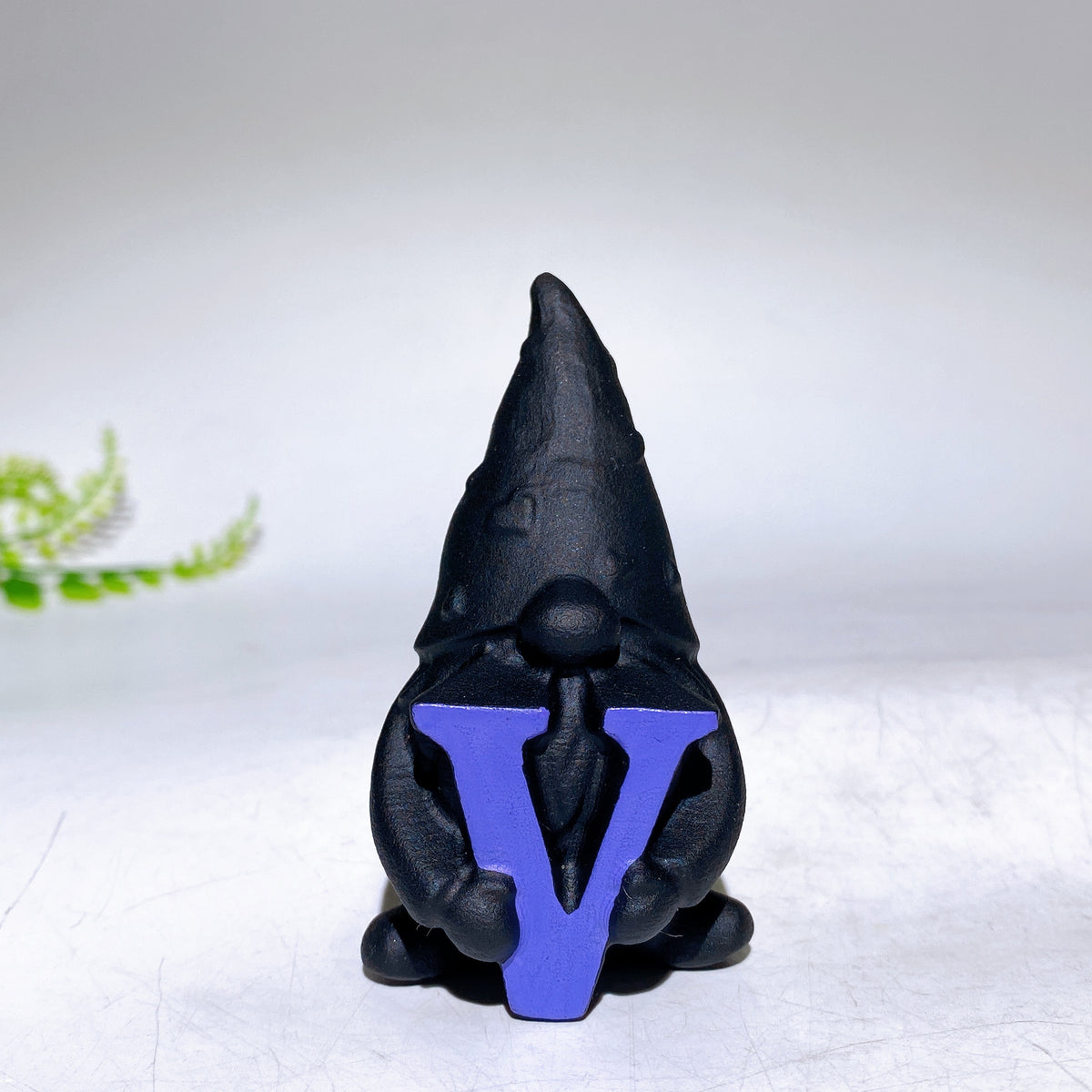 2.8" Black Obsidian Dwarf with 'LOVE' Letter Carving Wholesale
