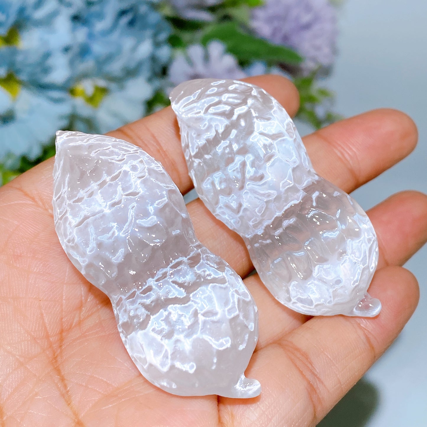 2.3" Selenite Peanut Carving Crystal Healing Bulk Wholesale