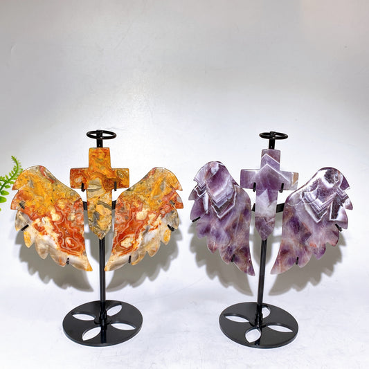 Crystal Wings Sword Carving with Stand Wholesale