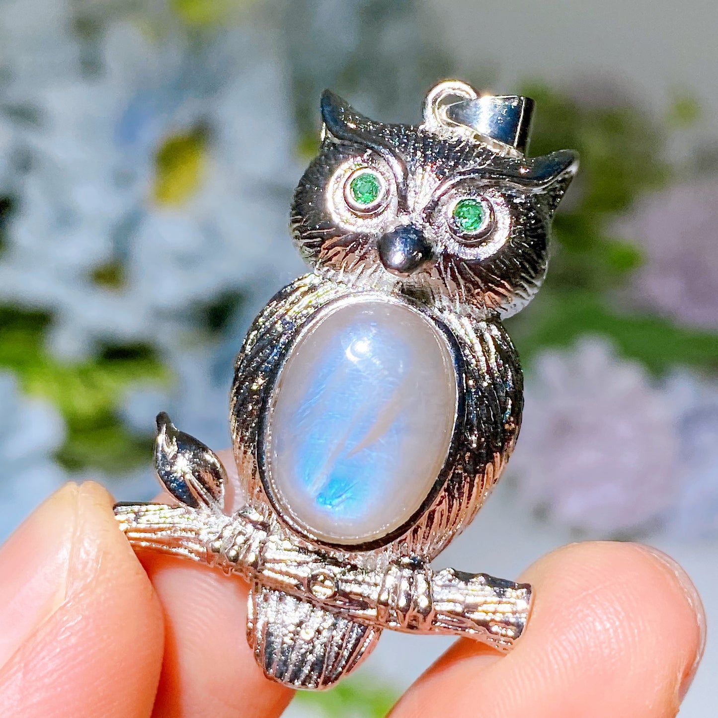 Moonstone Owl Pendant Crystal Healing Bulk Wholesale