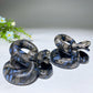 2.5" Blue Que Sera Snake Carving Crystal Healing Bulk Wholesale