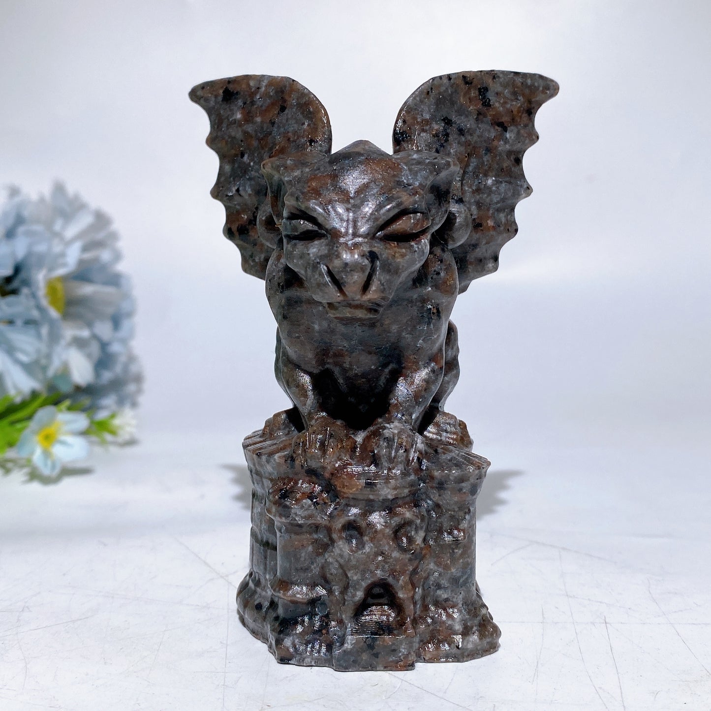 10cm Yooperlite Fossil Stone Gargoyle Carving Crystal Healing Bulk Wholesale