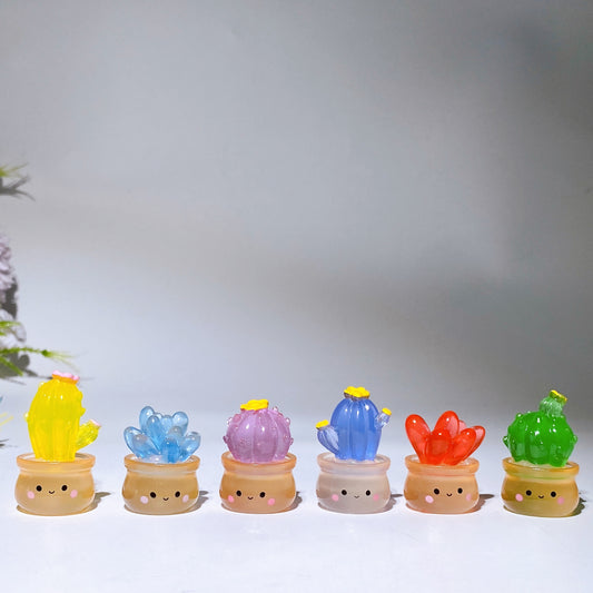 Luminous Mini Cactus Succulent Crystal Healing Bulk Wholesale