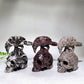 5.2" Natural Crystal Skull Raven Carving for Halloween Wholesale