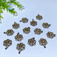 20mm Golden Rutialted Quartz Labradorite Amethyst Spin Flower Pendant Crystal healing Bulk Wholesale