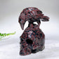 5.2" Natural Crystal Skull Raven Carving for Halloween Wholesale