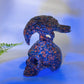 5.2" Natural Crystal Skull Raven Carving for Halloween Wholesale